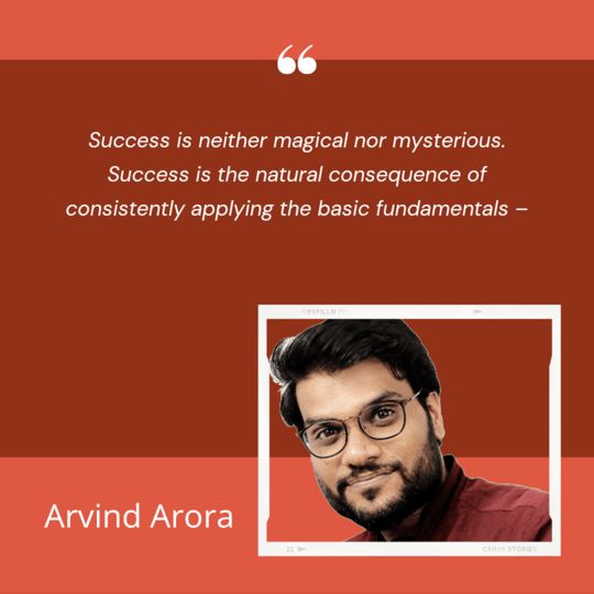 Arvind Arora A2 Motivation Quotes & Arvind Arora Biography