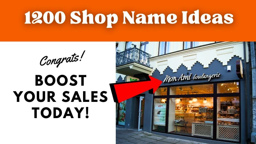 1200 Shop Name Ideas - That Convert Boost Your Sales Today
