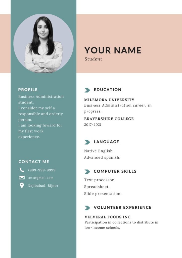 Best Resume Format For Freshers (Word Docx)