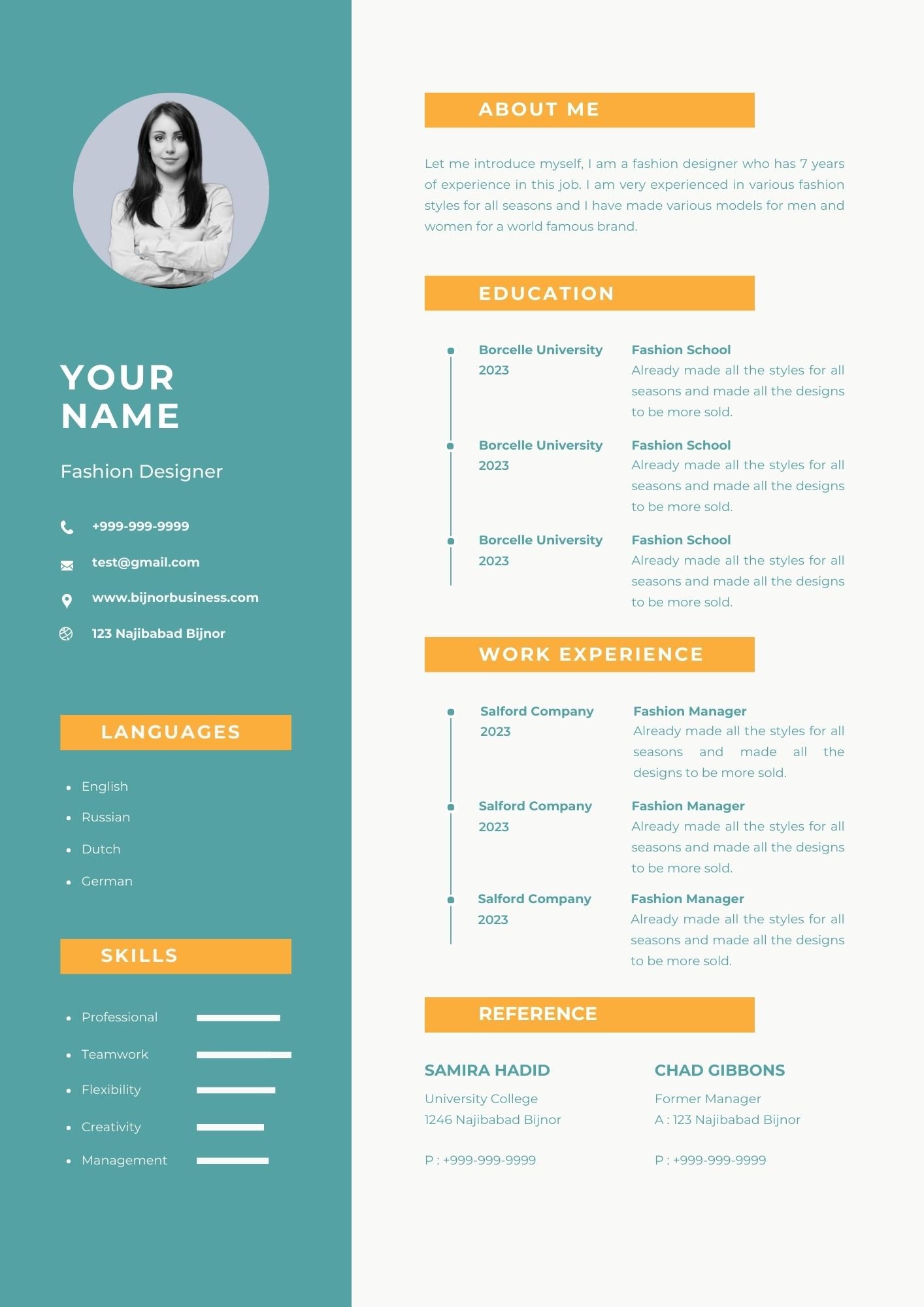 Fresher Resume Format For Job Interview (Word Docx)