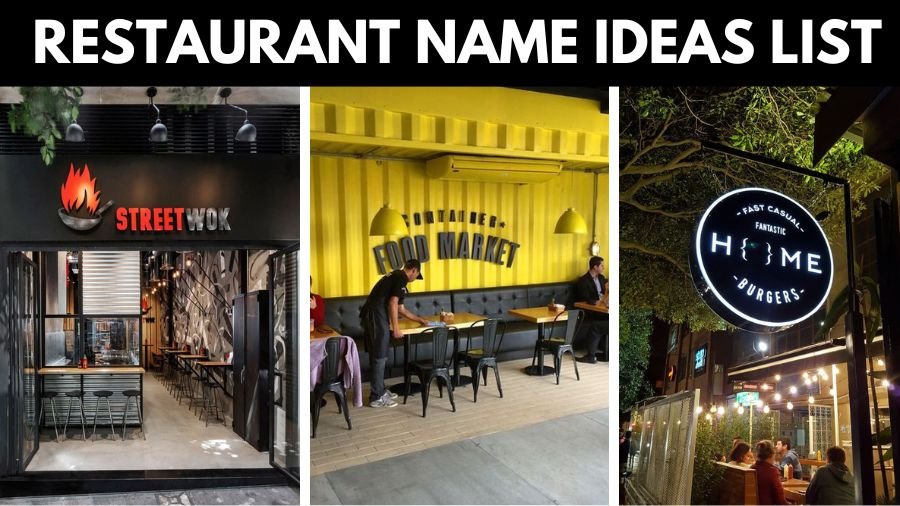 Restaurant Name Ideas List