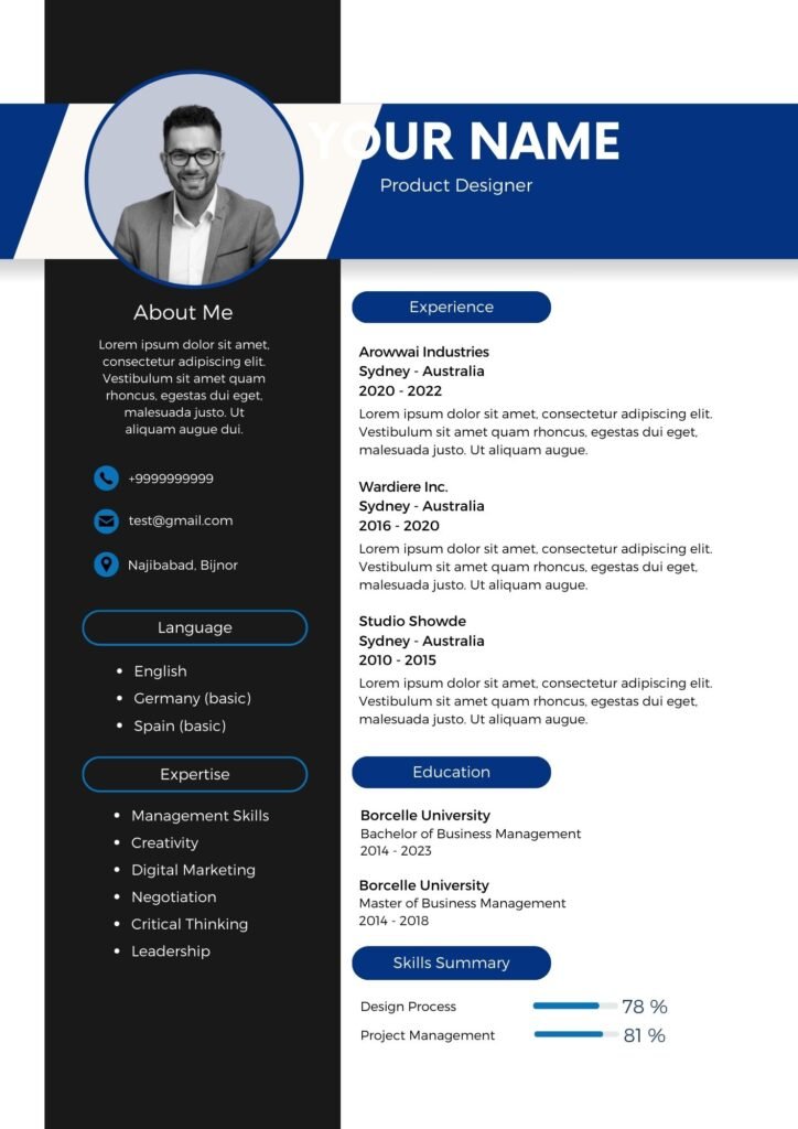 Resume Format For Accountant (Word Docx)
