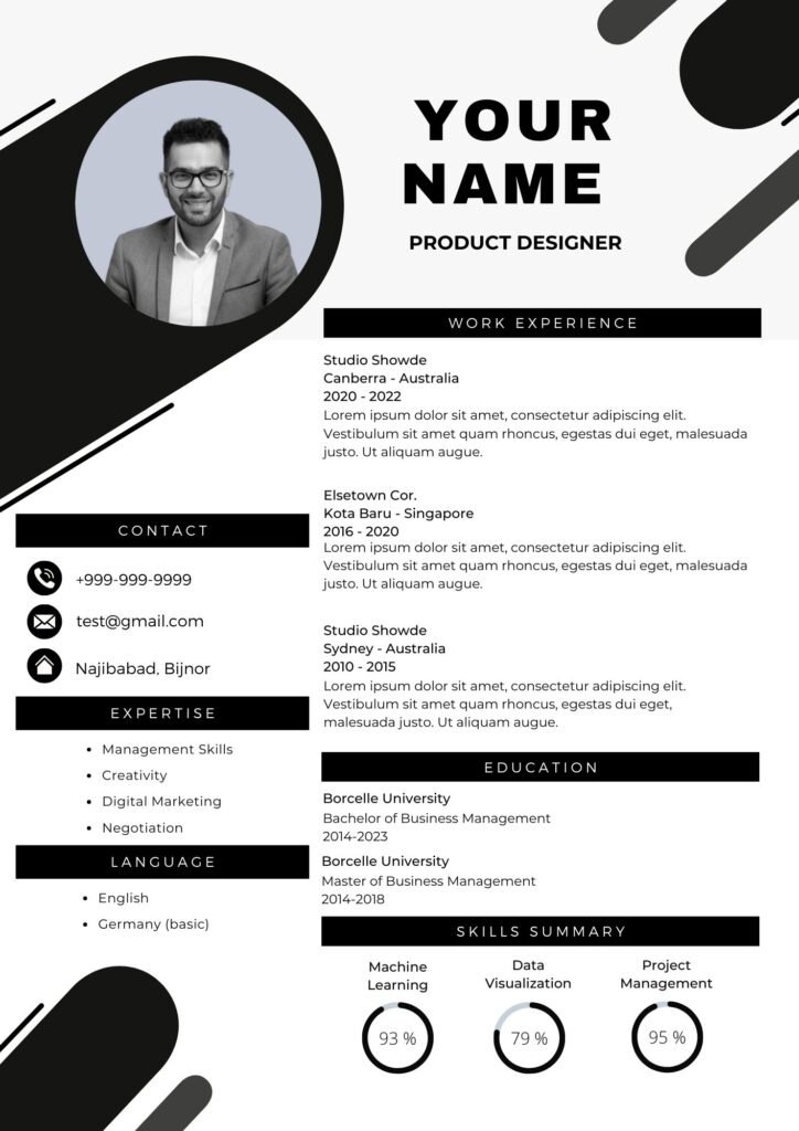 Resume Format For Experienced (Word Docx)