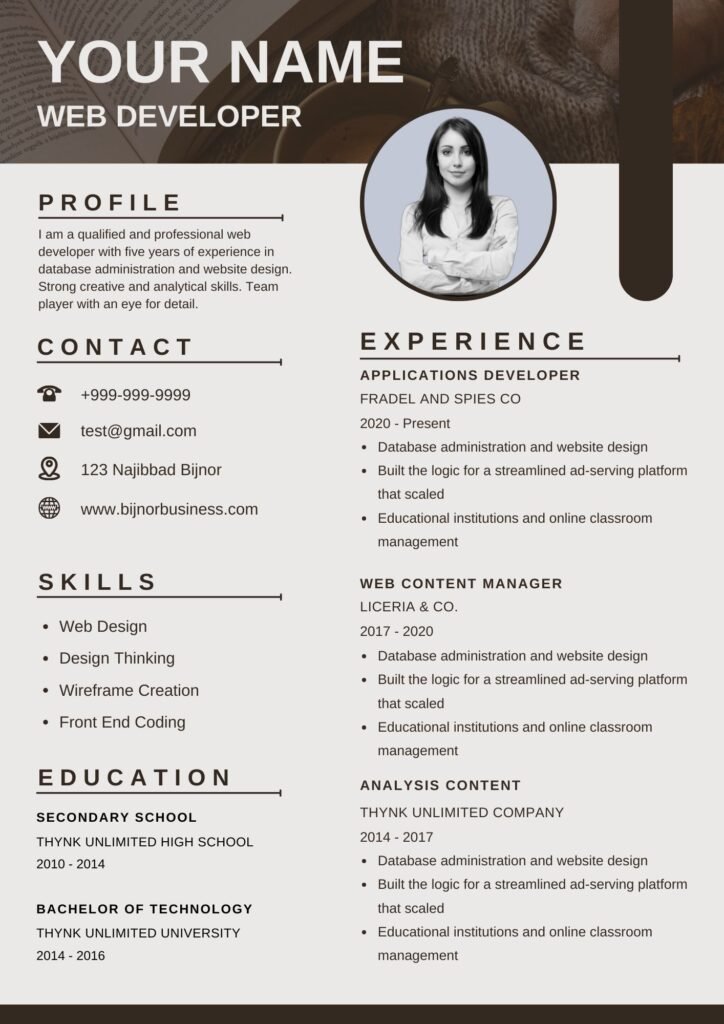 Resume Format For Freshers Free Download (Word Docx)