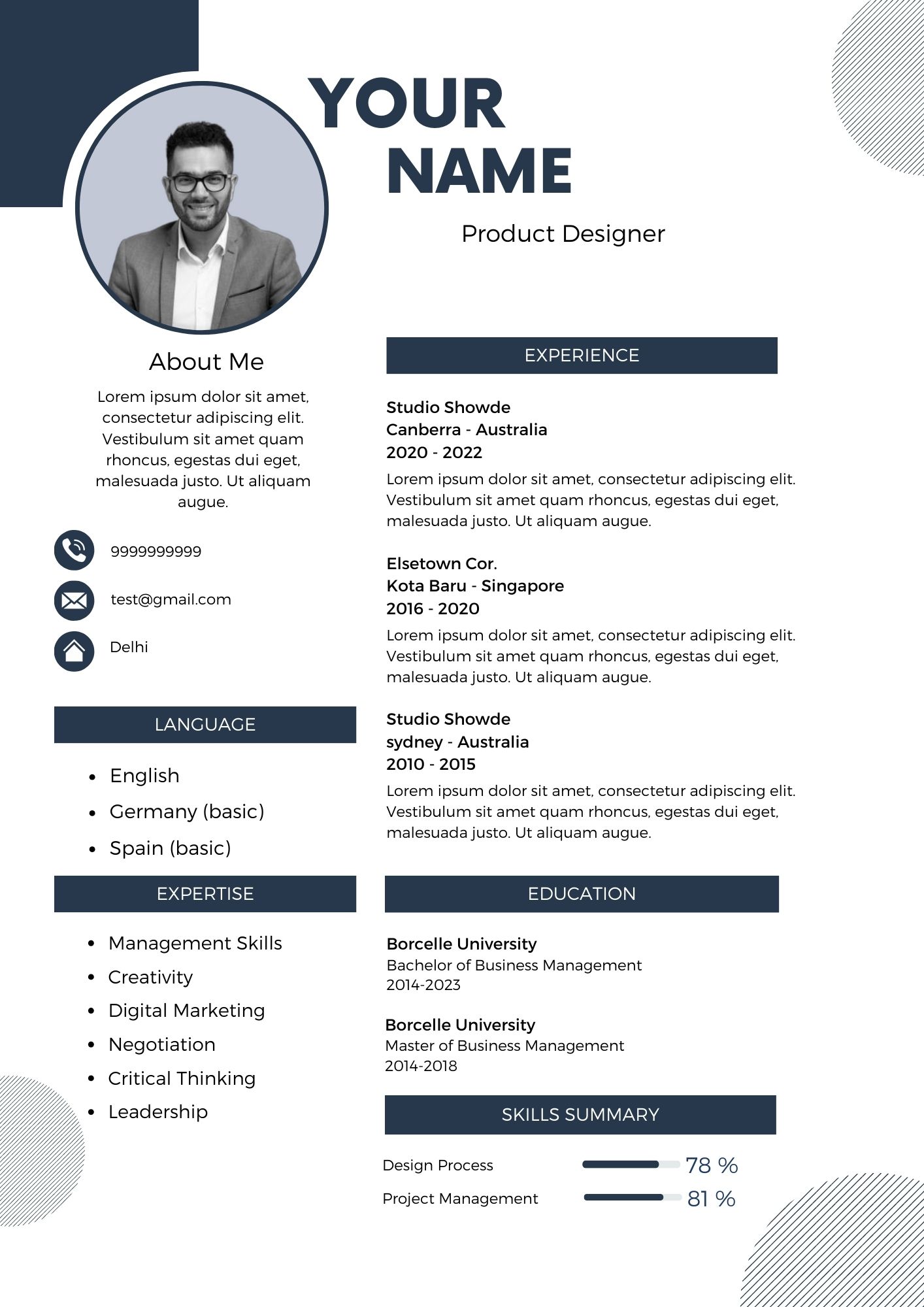 Free Word Resume Templates 2025 Layne Myranda