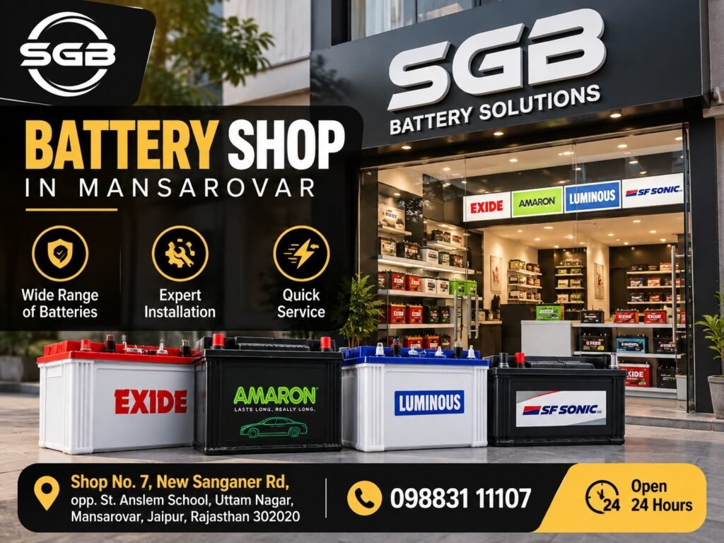 Battery Shop in Mansarovar | Shree Ganpati Battery