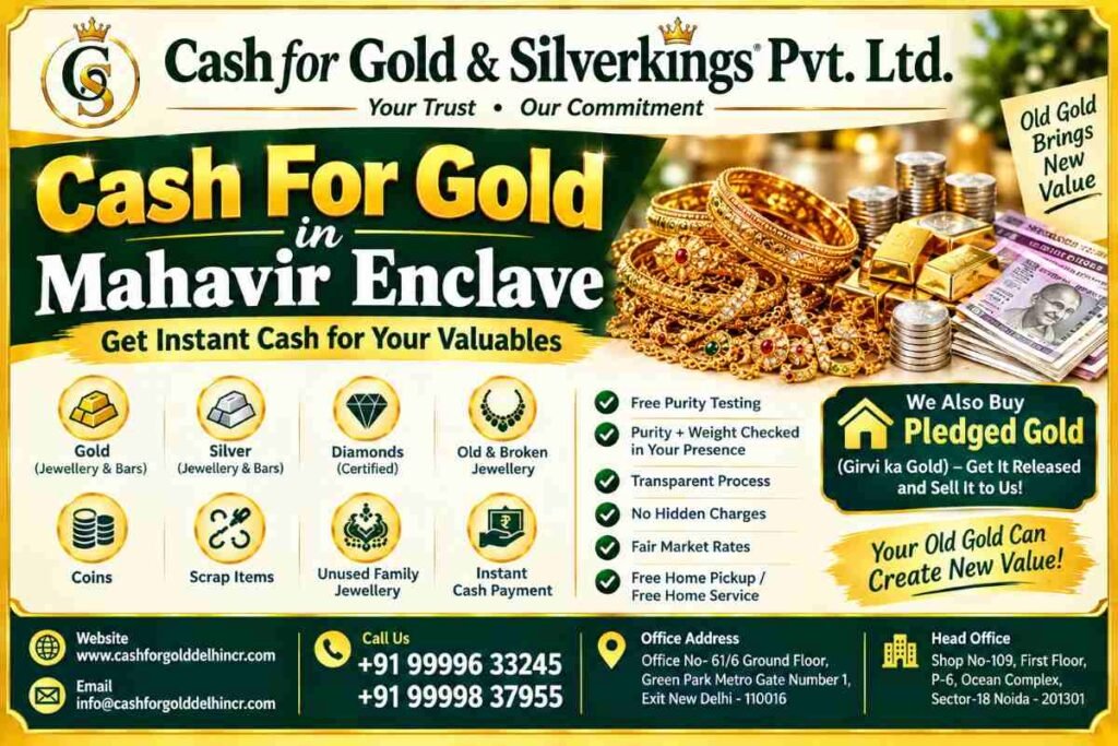 Cash For Gold in Mahavir Enclave With Instant Payment