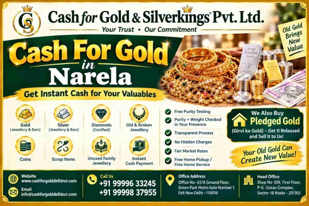 Contact Cash For Gold in Narela for Best Gold Rates