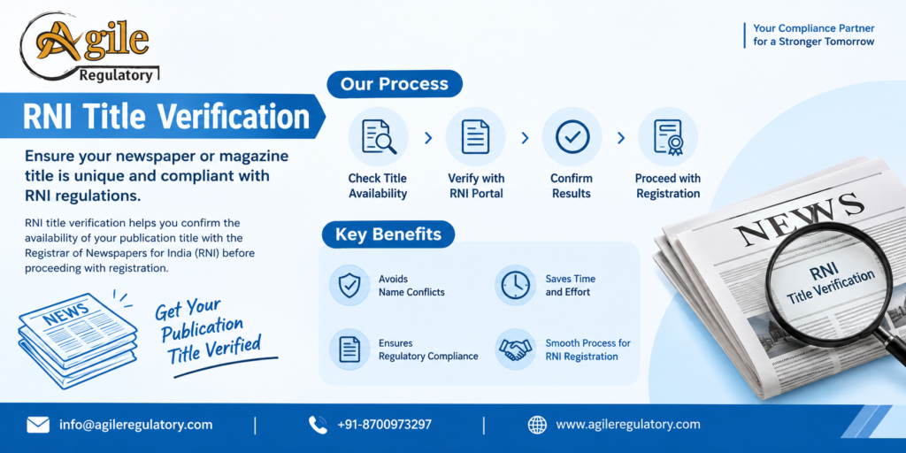 RNI Title Verification Services for New Publishers in India
